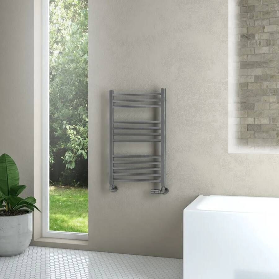 Eastbrook Wendover handdoekradiator 50x80cm 311W RVS geborsteld