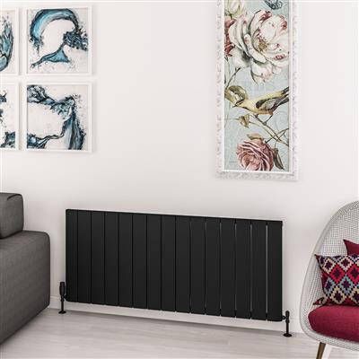 Eastbrook Withington radiator 140x60cm aluminium 1459W zwart mat