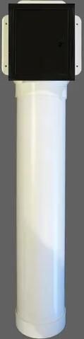 Etsero SCHADEMODEL: Roll-up closetrollen dispenser 13.7x77x13.5cm v. maximaal 6 rollen zwart
