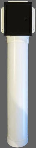 Etsero Roll-up closetrollen dispenser 13.7x77x13.5cm v. maximaal 6 rollen zwart