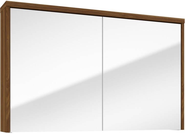 Fontana Basic spiegelkast 100cm met 2 deuren walnoot