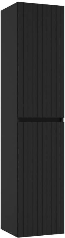 Fontana SCHADEMODEL: Versus kolomkast met ribbelfront 160x35x35cm zwart mat