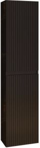 Fontana Versus kolomkast met ribbelfront 160x35x35cm zwart mat