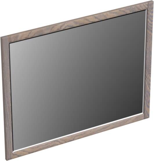 Forzalaqua Gela 2.0 spiegel 100x80cm Rechthoek zonder verlichting met frame Massief Eiken Silver Grey 8071605