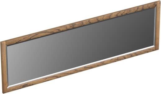Forzalaqua Gela 2.0 spiegel 160x50cm Rechthoek zonder verlichting met frame Massief Eiken Castle Brown 8070740