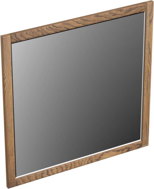 Forzalaqua Gela 2.0 spiegel 80x80cm Vierkant zonder verlichting met frame Massief Eiken Castle Brown 8070745