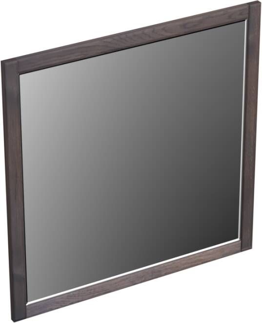 Forzalaqua Gela 2.0 spiegel 80x80cm Vierkant zonder verlichting met frame Massief Eiken Charcoal 8072170