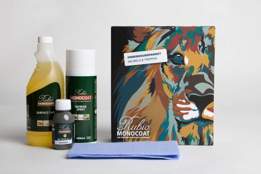 Forzalaqua Onderhoudsset Eiken Schuurspons Doek & Olie Havanna