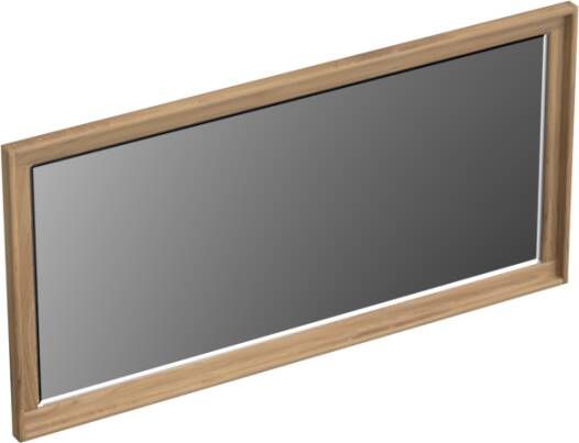 Forzalaqua Reno 2.0 spiegel 100x50cm Rechthoek zonder verlichting met frame Massief Eiken Oyster 8071150