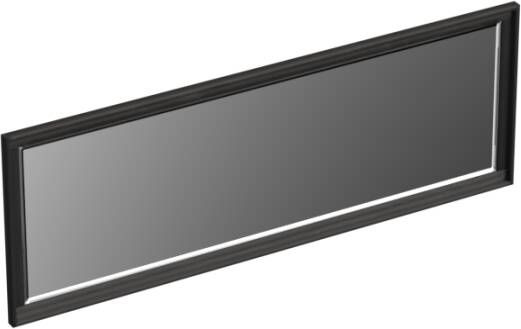 Forzalaqua Reno 2.0 spiegel 140x50cm Rechthoek zonder verlichting met frame Massief Eiken Black oiled 8070295