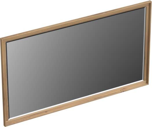 Forzalaqua Reno 2.0 spiegel 140x80cm Rechthoek zonder verlichting met frame Massief Eiken Oyster 8071200