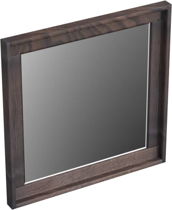 Forzalaqua Reno 2.0 spiegel 40x40cm Vierkant zonder verlichting met frame Massief Eiken Charcoal 8072355