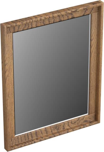 Forzalaqua Reno 2.0 spiegel 40x50cm Rechthoek zonder verlichting met frame Massief Eiken Castle Brown 8070845