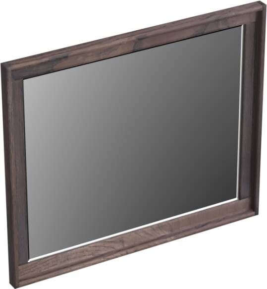 Forzalaqua Reno 2.0 spiegel 59.5x50cm Rechthoek zonder verlichting met frame Massief Eiken Charcoal 8072280