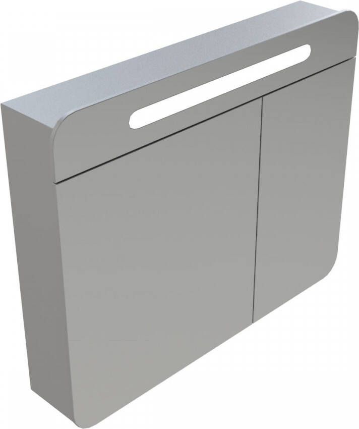 Royal Plaza Luna round spiegelkast 80cm met led verlichting zilver 47205