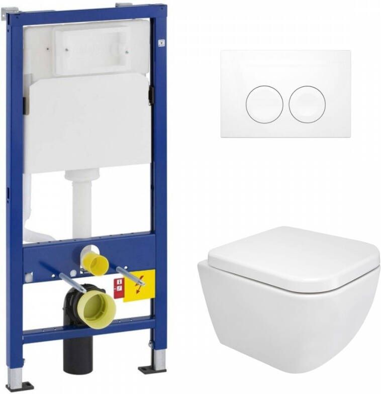 Geberit UP100 toiletset met Mueller Cielo Compact toilet en softclose zitting