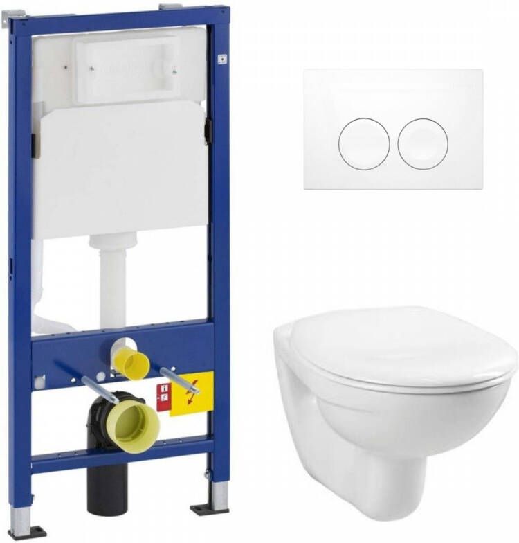 Geberit UP100 toiletset met Plieger Basic toilet en standaard zitting
