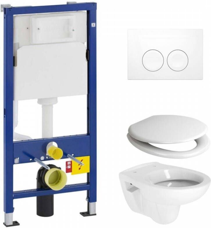 Geberit UP100 toiletset met Plieger Compact toilet en softclose zitting