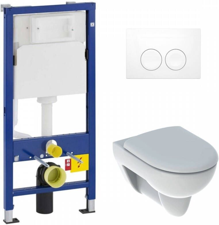 Geberit UP100 toiletset met Renova Rimfree toilet en softclose zitting