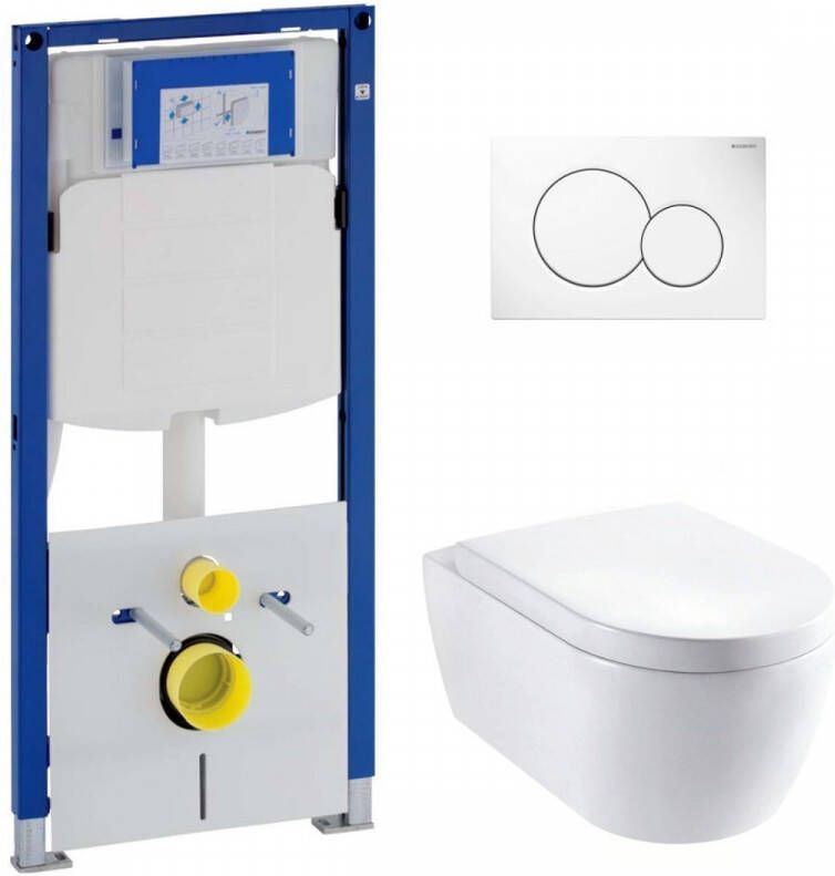 Geberit UP320 toiletset met Lambini Sub Compact randloos toilet en softclose zitting