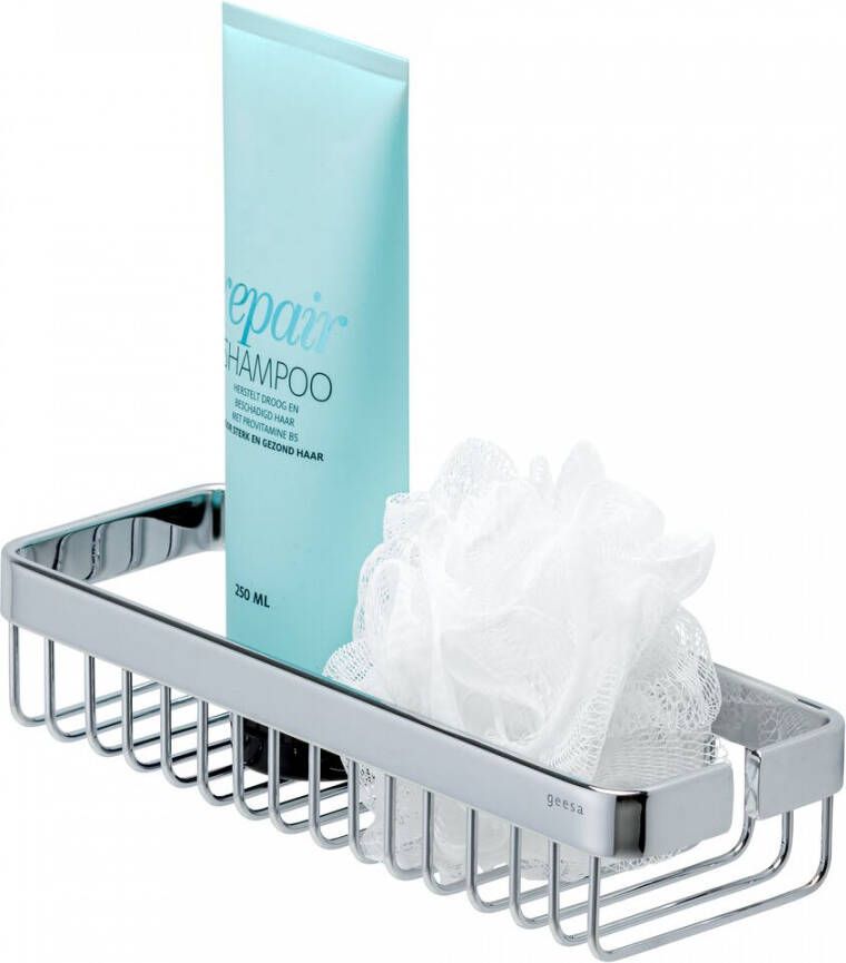 Geesa Basket fles en sponshouder groot chroom - Foto 2