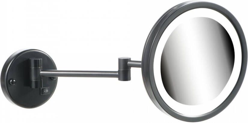 Geesa Mirror Scheerspiegel LED-verlichting 2-armig 3x vergrotend ø 215 mm Zwart 911093-06