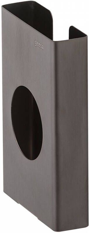 Geesa Nemox houder voor hygiënische zakjes 8 6 x 2 7 x 13 5 cm zwart metaal geborsteld - Foto 2