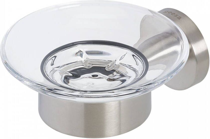 Geesa Nemox zeephouder met schaal RVS geborsteld