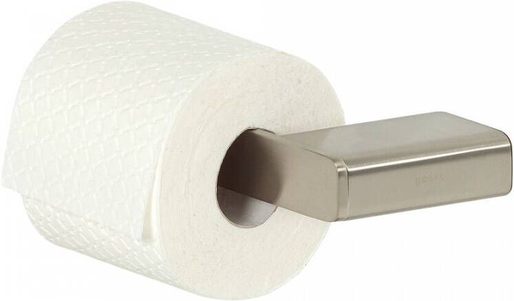 Geesa Shift Collection Closetrolhouder zonder klep links RVS Helder GlasGeborsteld