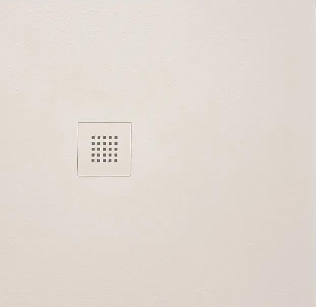 Gelco Mitia vierkante douchebak stone-look 90x90cm lichtgrijs