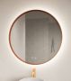Gliss Design Athena ronde spiegel rosé koper 40cm met verlichting en verwarming - Thumbnail 1
