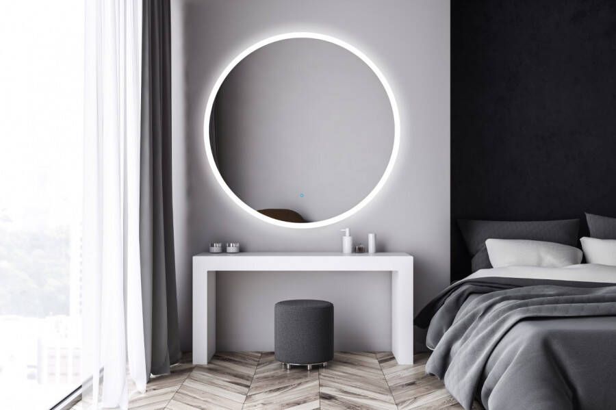 Gliss Design Circum ronde spiegel met LED-verlichting 120cm