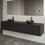 Gliss Design Onderkast Joa Black Veneer 200 CM 2 Laden Incl.Topplaat - Thumbnail 2