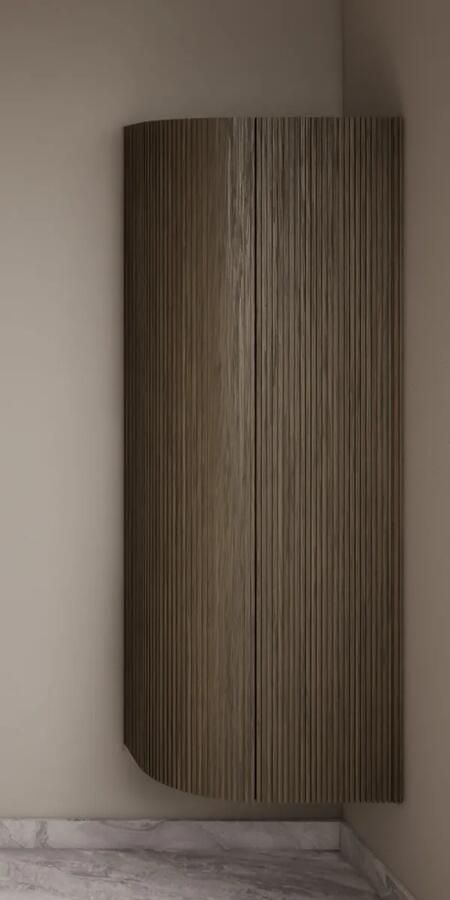 Gliss Design Alluro kolomkast 160cm met ronding links ash grey