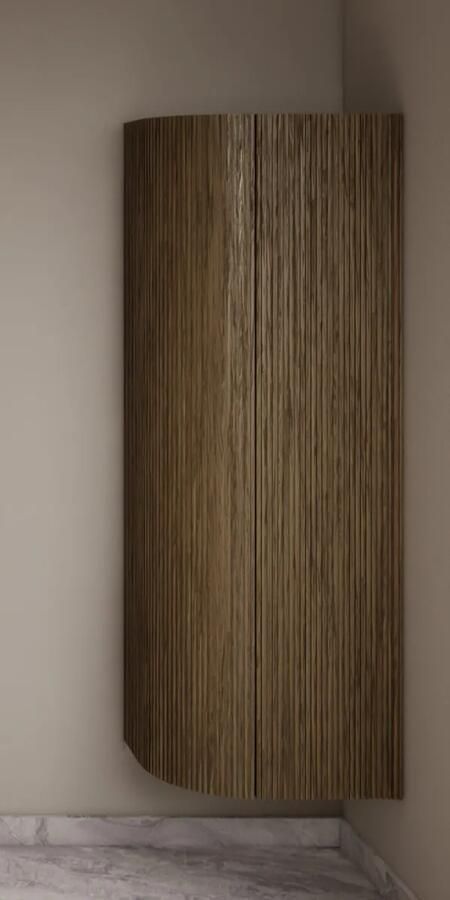 Gliss Design Alluro kolomkast 160cm met ronding links castle brown