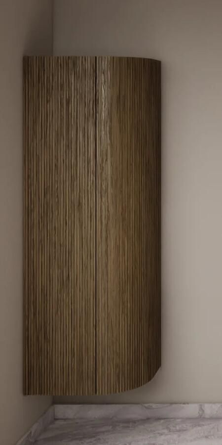 Gliss Design Alluro kolomkast 160cm met ronding rechts castle brown