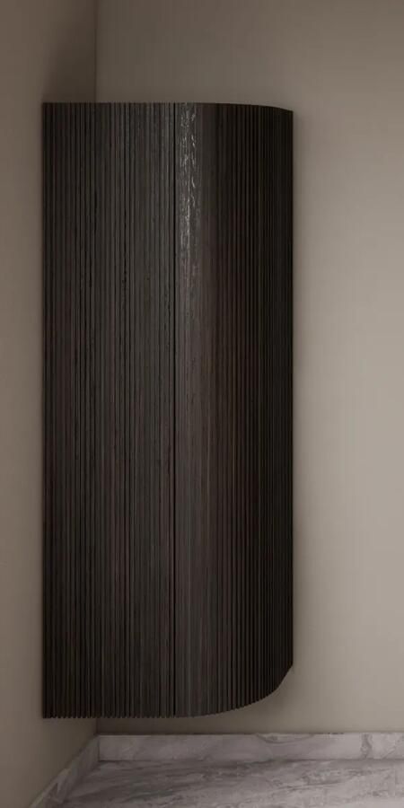 Gliss Design Alluro kolomkast 160cm met ronding rechts ebony
