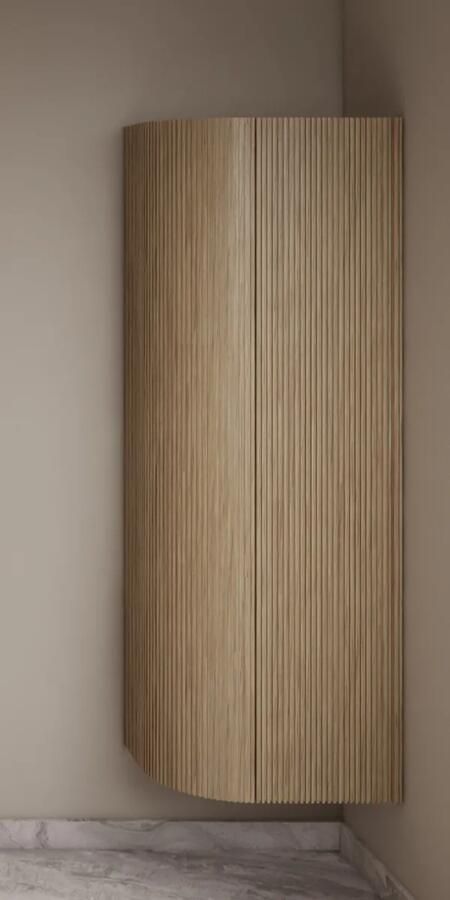 Gliss Design Alluro kolomkast 160cm met ronding rechts mist