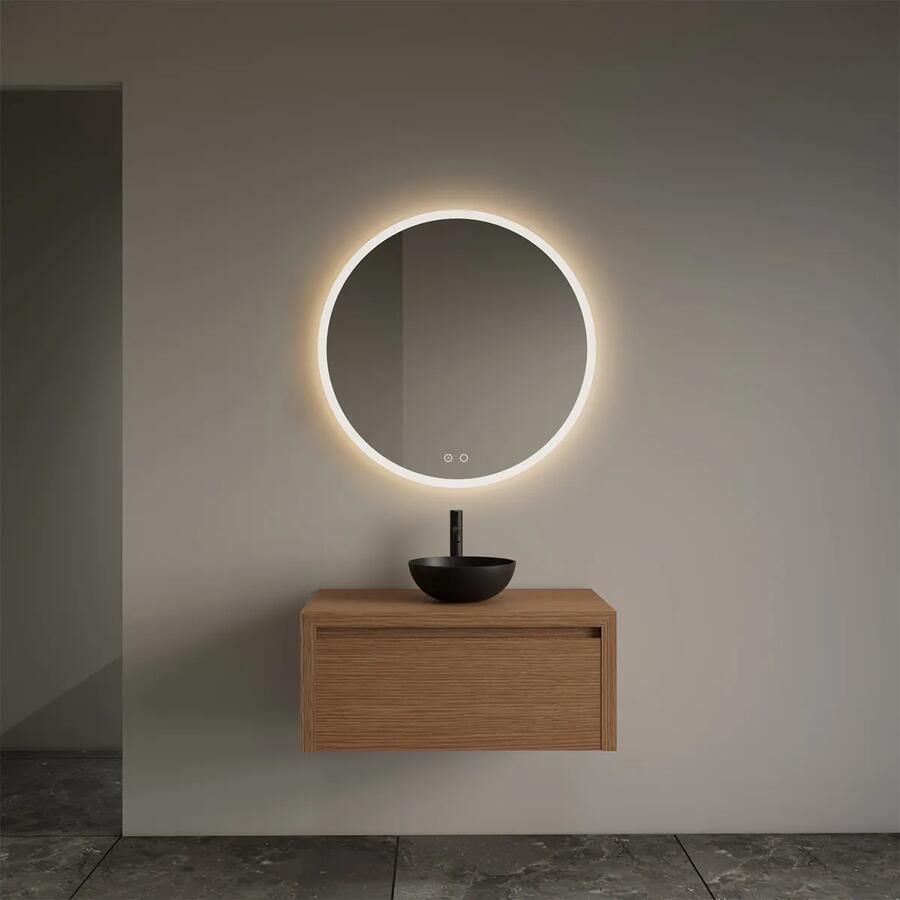 Gliss Design Ares badmeubel 60cm pure met zwarte waskom