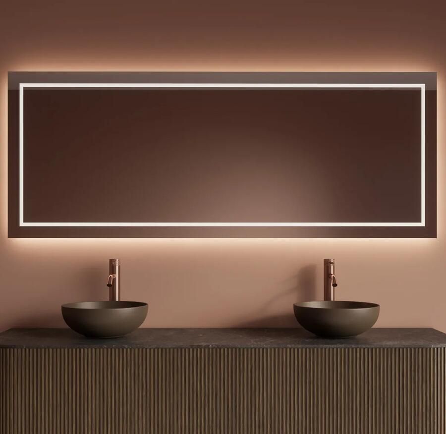 Gliss Design Spiegel Lenus met LED Verlichting en Verwarming 160x70 cm - Foto 2