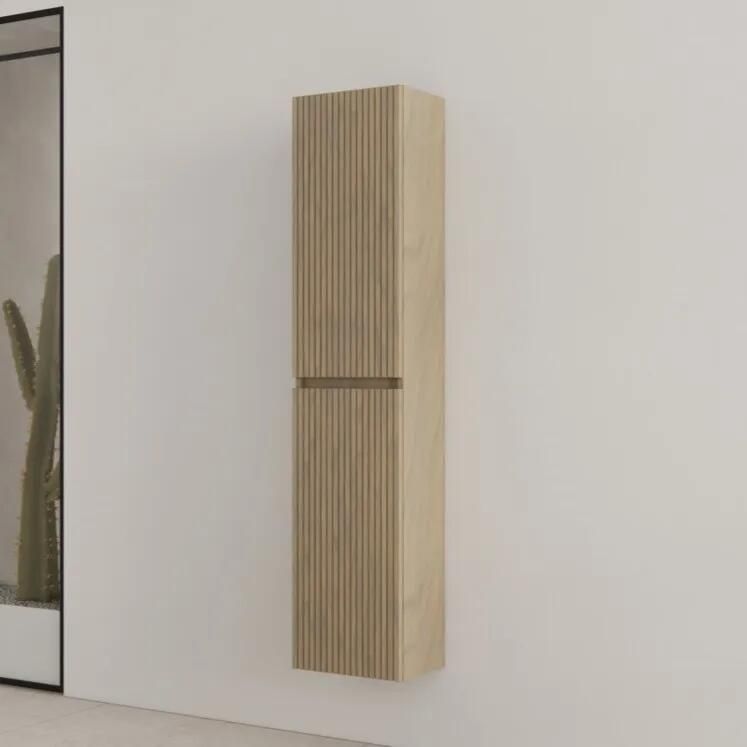 Gliss Design Timotheus kolomkast met ribbelfront 160cm ash gray