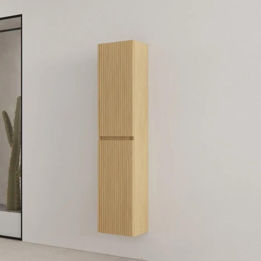 Gliss Design Timotheus kolomkast met ribbelfront 160cm pure