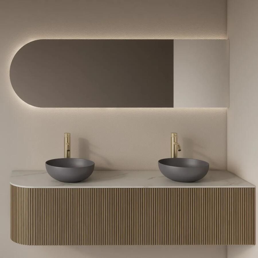 Gliss Design Spiegel Zelus Rechts met Indirecte LED Verlichting en Verwarming 140x60 cm