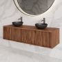 Gliss Design Onderkast Heronimus 140x45x35 cm Met Topplaat Walnut - Thumbnail 2