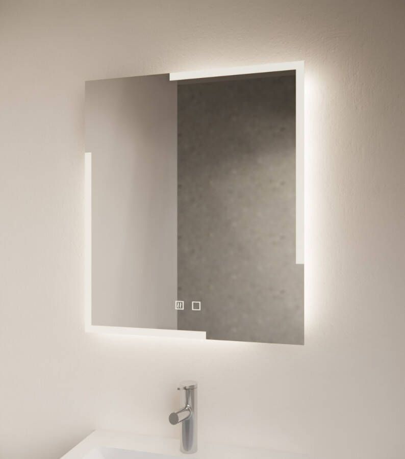 Gliss Design Melite spiegel met LED-verlichting en verwarming 70x70cm