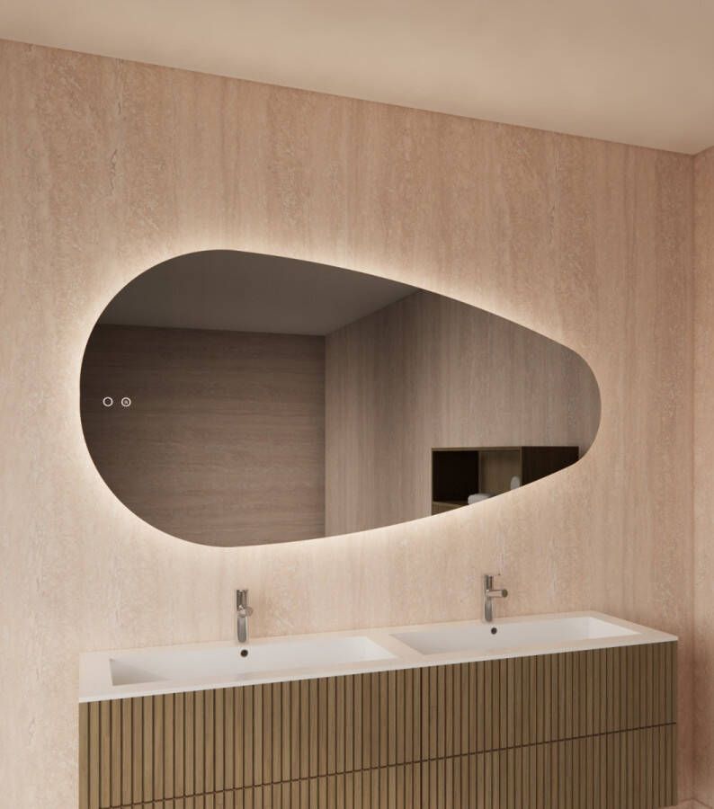 Gliss Design Thalia badkamer spiegel met verlichting 160x82cm