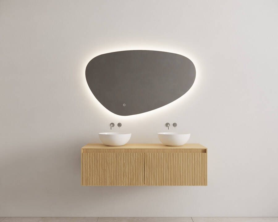 Gliss Design Timotheus badmeubel met 2 lades en ribbelfront 140cm castle brown - Foto 2