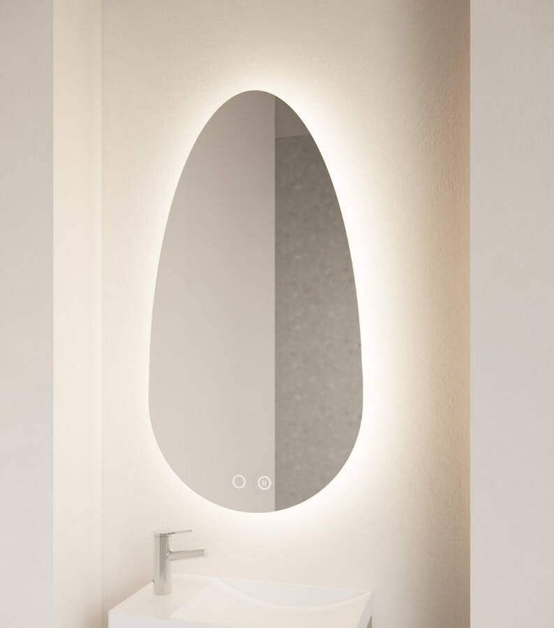 Gliss Design Triton toiletspiegel met LED-verlichting en verwarming 40x75cm