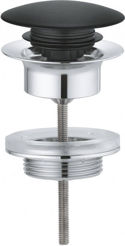 Grohe afvoergarnituur push open zwart 65807KS0