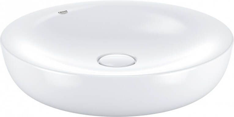 GROHE Essence waskom opzet rond vuilafstotend antibacterieel met afvoerplug 450x450x100mm alpine wit 3960900H